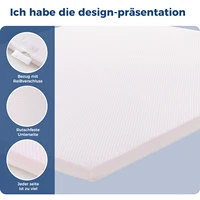 Матрас Rosahqnda Topper H3, средней прочности, высота 5 см, 90/120/140/160/180 × 200 см, матрас из пеноматериала QX, сертифицированный Oeko-Tex, без кровати — изображение 5