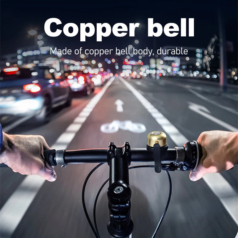 Bicycle Bell Classic Brass Bike Bell Apple AirTag Case Waterproof Bike Mount Bicycle Bell Air Tag GPS Tracker Under Holder