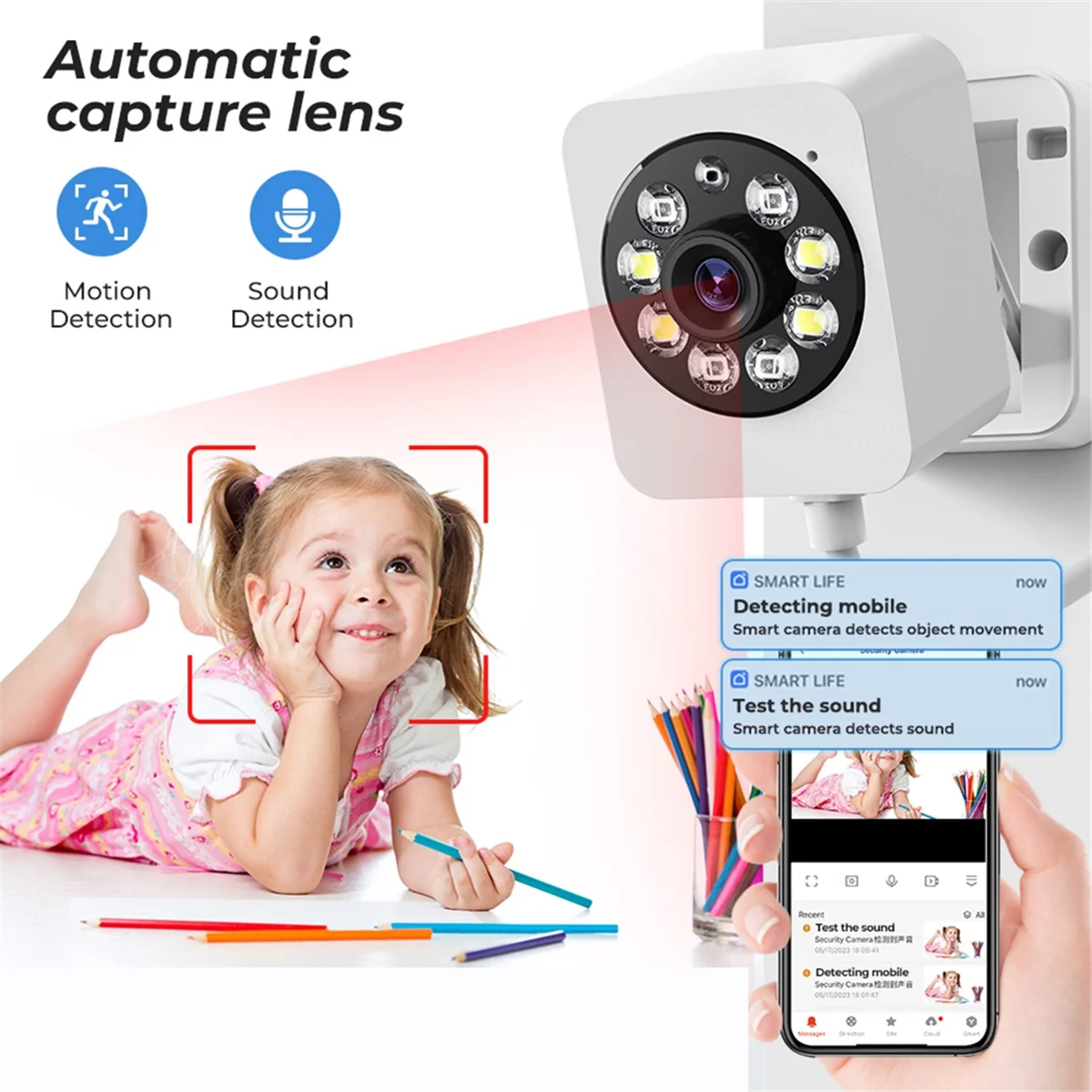 Telecamera Wifi 1080P Tuya Smart Home Security Pir Motion Telecamera Di Sorveglianza Cctv Wireless Con Rilevamento Umano