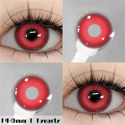 Vibrant Purple Anime Cosplay Contact Lenses - 2pcs for Halloween & Makeup Transformation (NEBULA - RED)