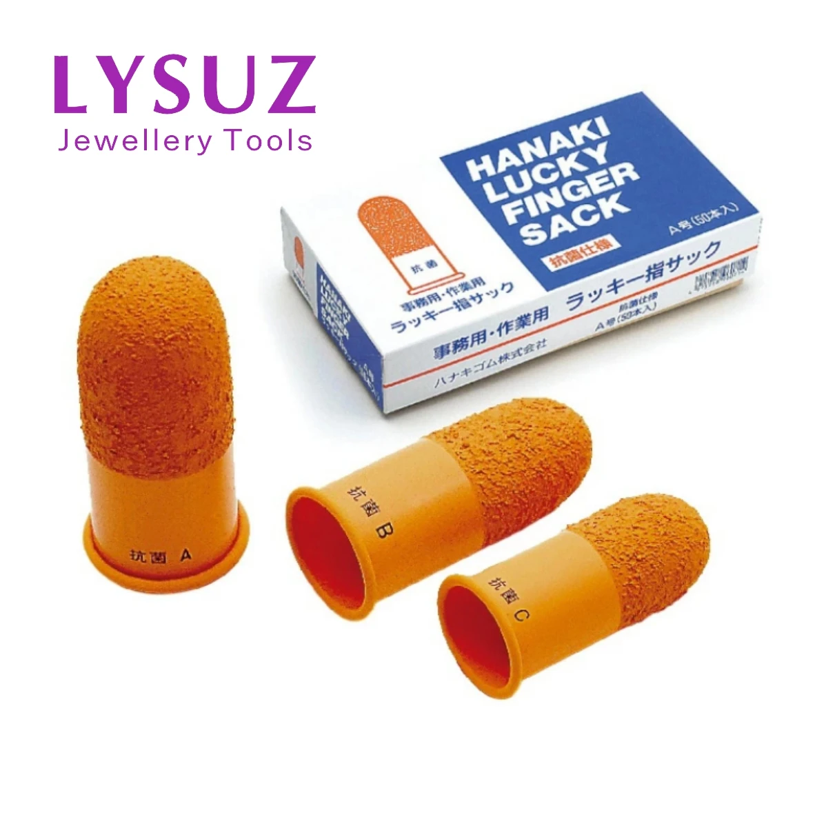 50pcs Hanaki Lucky Finger Sack Rubber Finger Guards Antimicrobial