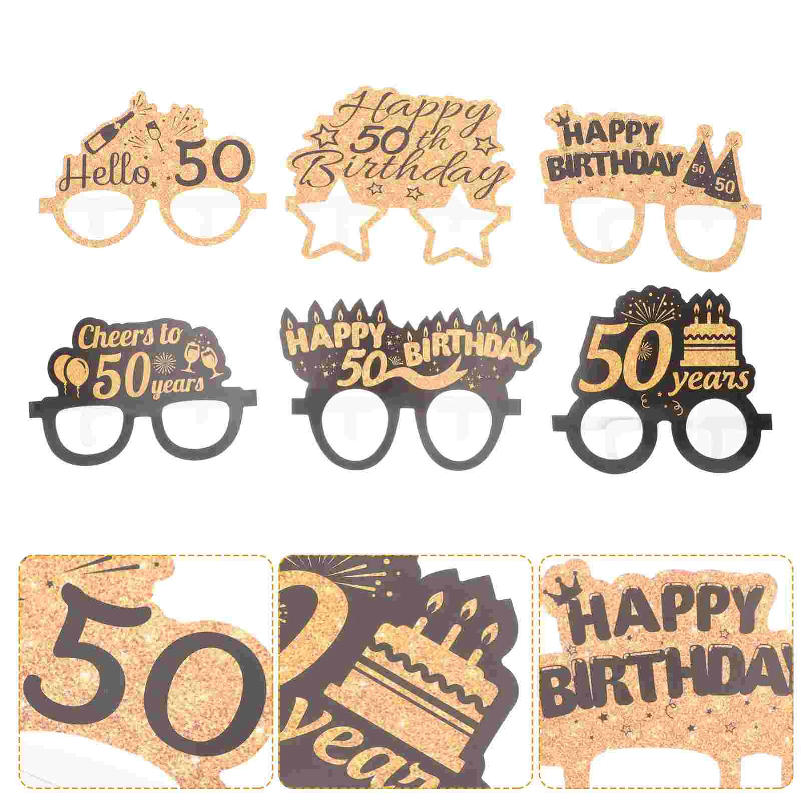 

Fun Paper Eyeglasses Birthday Party Paper Glasses 50th Birthday Sunglasses Party Eyewear for Years Old Photobooth