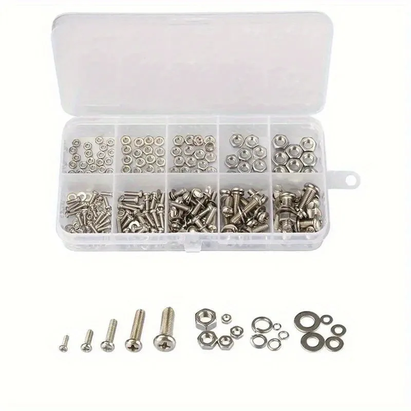 Enhanced Hex Nut and Bolt Set – 320-Piece Durable Metric Hardware Collection for DIY Projects and Repairs
