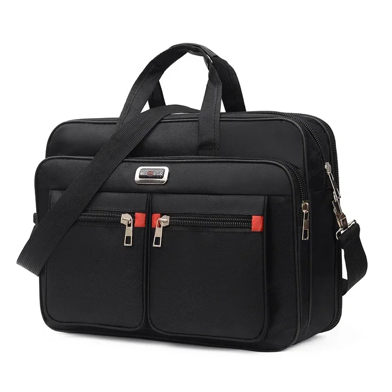 Simple Tote Men Business Briefcase Handbag For 15.6 inch Laptop Bags Large Capacity Shoulder Bags Travel Notebook Messenger Bag — view 3