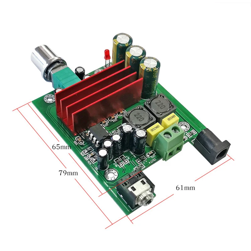 TPA3116D2 HiFi 디지털 오디오 전력 증폭기 보드 모노 100W, NE5532 Op 앰프 DC 12-24V TPA3116 포함