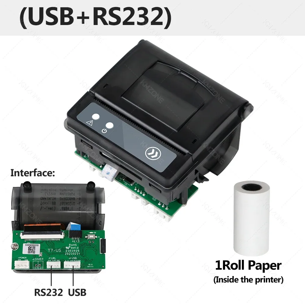 ตัวเลือกสินค้า เครื่องพิมพ์ความร้อน USB/RS232 58mm ใบเสร็จ/ตั๋วบิล