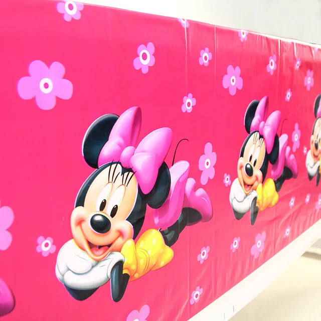 Nappe de fête Minnie Mouse rose 108cm x 180cm 1, fournitures de