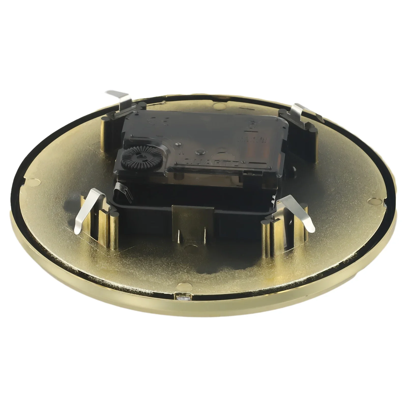 Mini Klok Insert Quartz Beweging Ronde Miniatuur Klok Fit Up Wit Gezicht Gouden Toon Bezel Romeinse cijfers Klok Inserts Beweging Vervanging DIY Reparatie Onderdelen (A