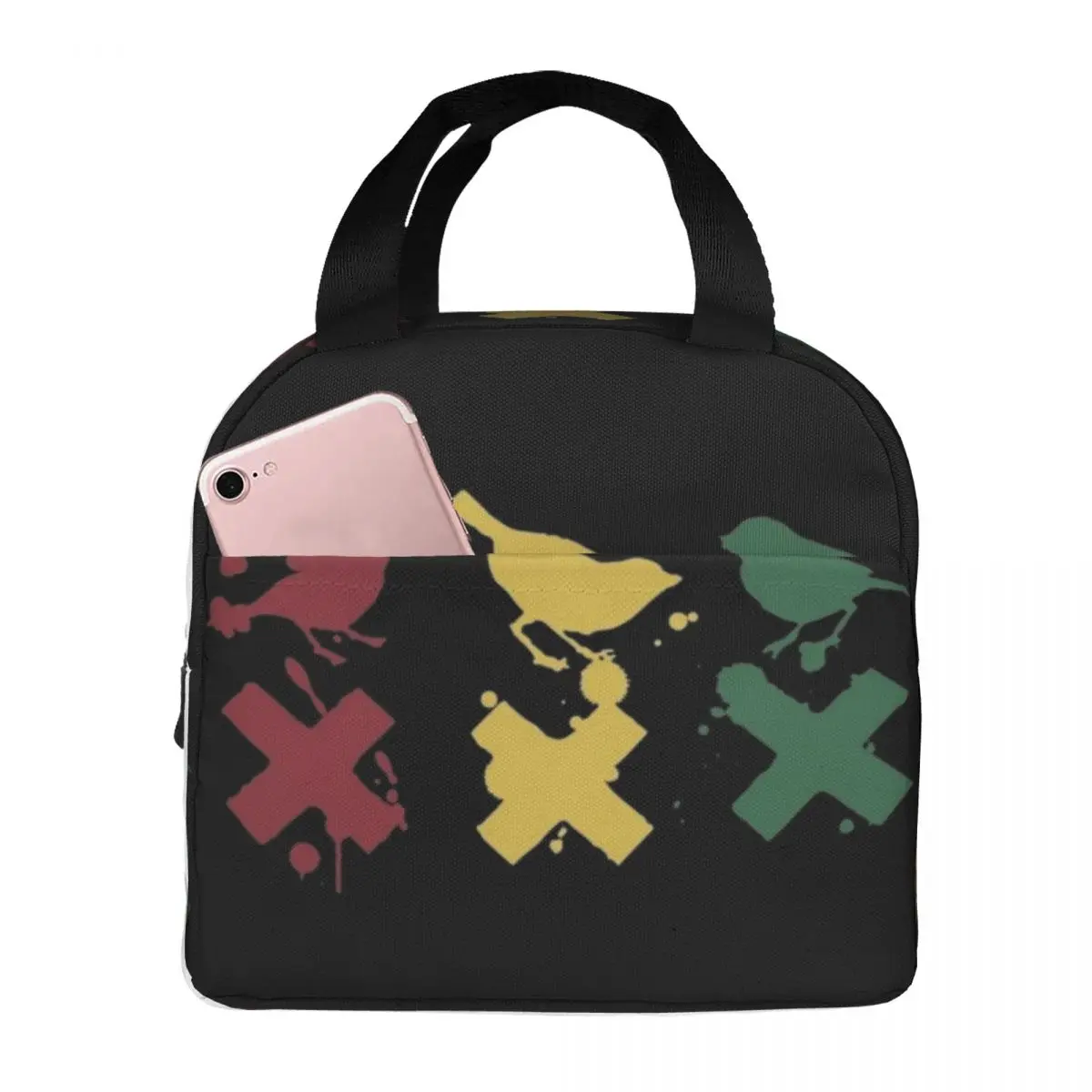 Ajax Bob Marley 3 Little Birds Lunch Bags Isolato Bento Box Portable Lunch Tote Borse Da Picnic A Tenuta Stagna Per Donna Studente Lavoro