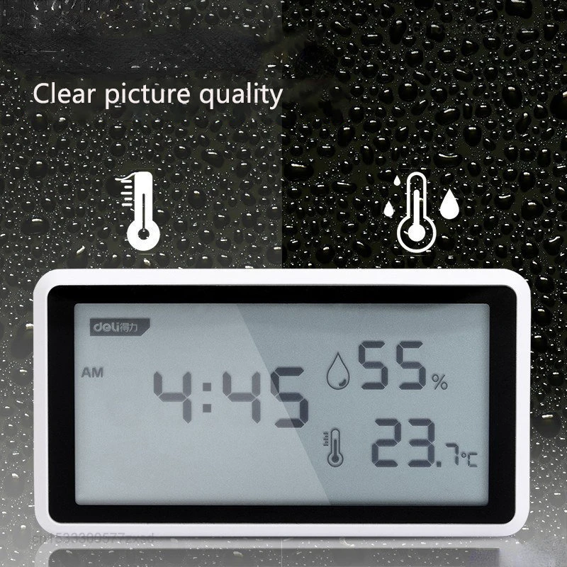 High-Precision LCD Weather Station with Thermometer, Hygrometer, Clock, and Timer