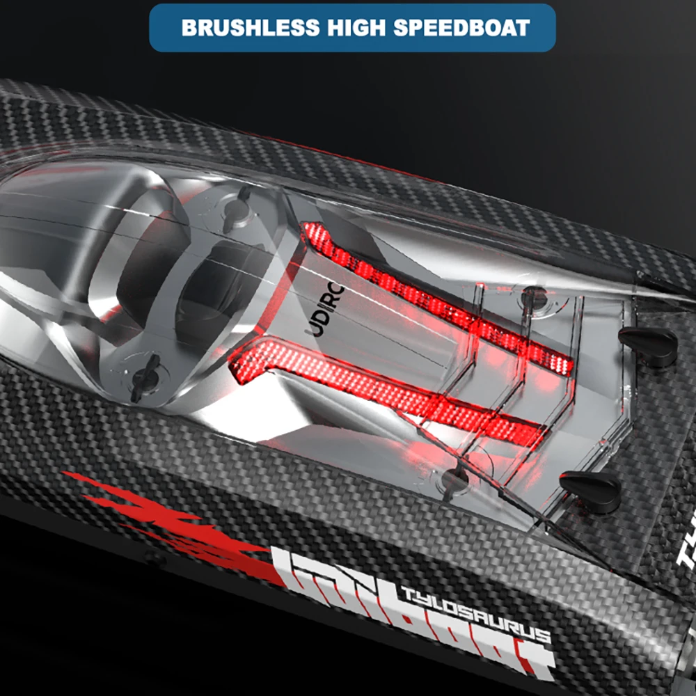 UDI022 RC Speedboat 650MM 50KM/H High Speed Boat 2.4G Brushless Radio Control Alloy Steel Boat Toys support 4S Battery 6