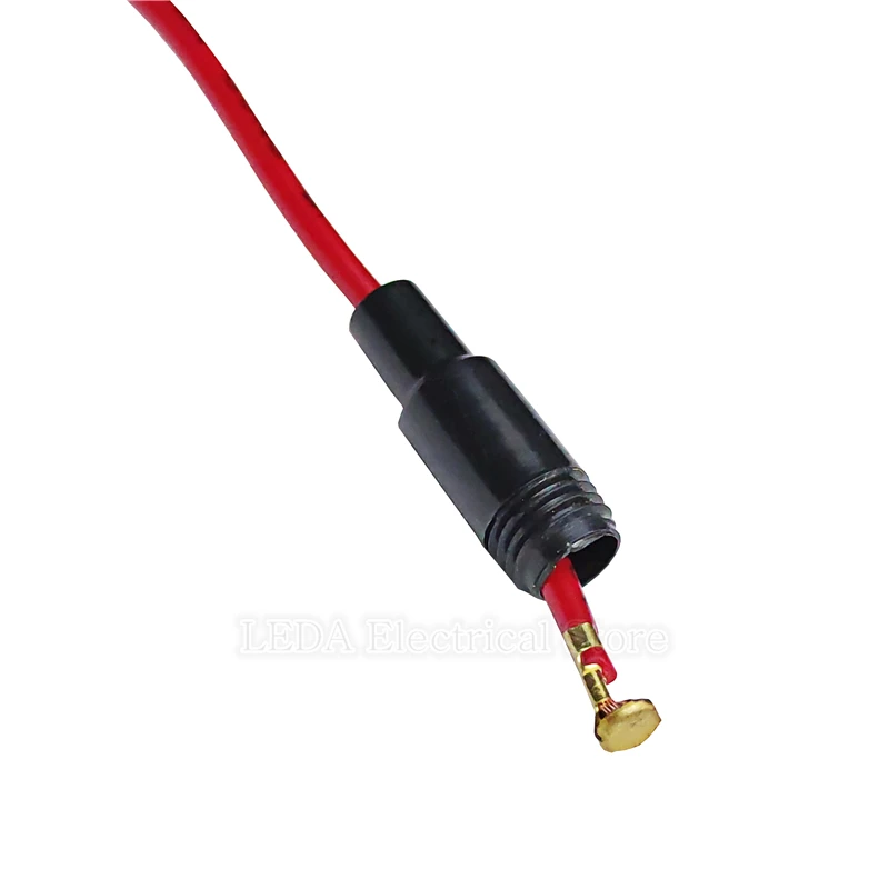 5X20mm Glass Tube Fuse Holder Screw Type Quick Blow 5*20MM Fuse With 22 AWG Wire 250V 5Pcs