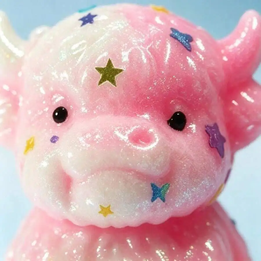 A Silicone Toy Designed To Relieve Stress, Shaped Like A Cow, Soft And Squeezable, Suitable For Ornaments (Pink) 5