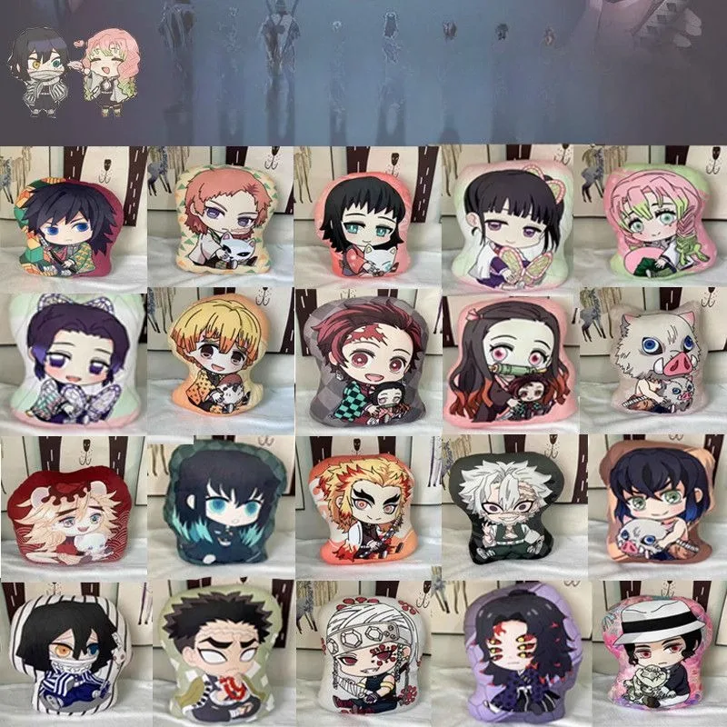 

Плюшевая подушка-убийца демонов Giyu Tomioka Tanjiro Kamado Tokitou Muichirou, аниме периферийная Милая мультяшная мягкая подушка Kawaii 40 см