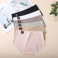Lot de 4 culottes en soie sans couture pour femmes, sous-vêtements féminins doux, fins et légers, culotte femme, sous-vêtements M-XL 1