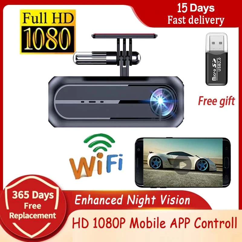 Dash Cam 170°  Wifi car recorders 1080P HD Night Vision G-sensor Vehicle Camera Video Recorder 24H Parking Monitoring car camera dvr dash camera