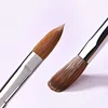 TIANMI 100% Pure Kolinsky Nail Brush Silver UV Gel Polish Nail Art Extension Builder Manicure Nail Pen Painting Drawing Brushes 6