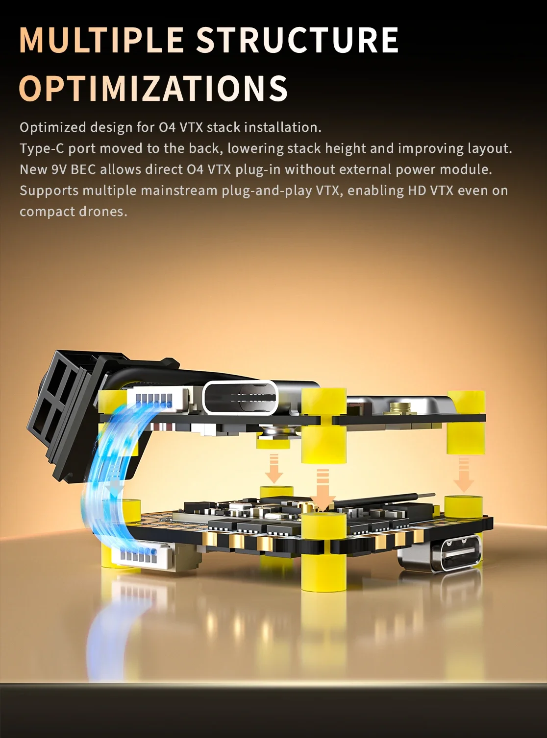 Speedybee F405 SpeedybeeF405 AIO V2 35A/40A 3-6S 5V/9V 1,5A BEC Betaflight Stack – Detail 5
