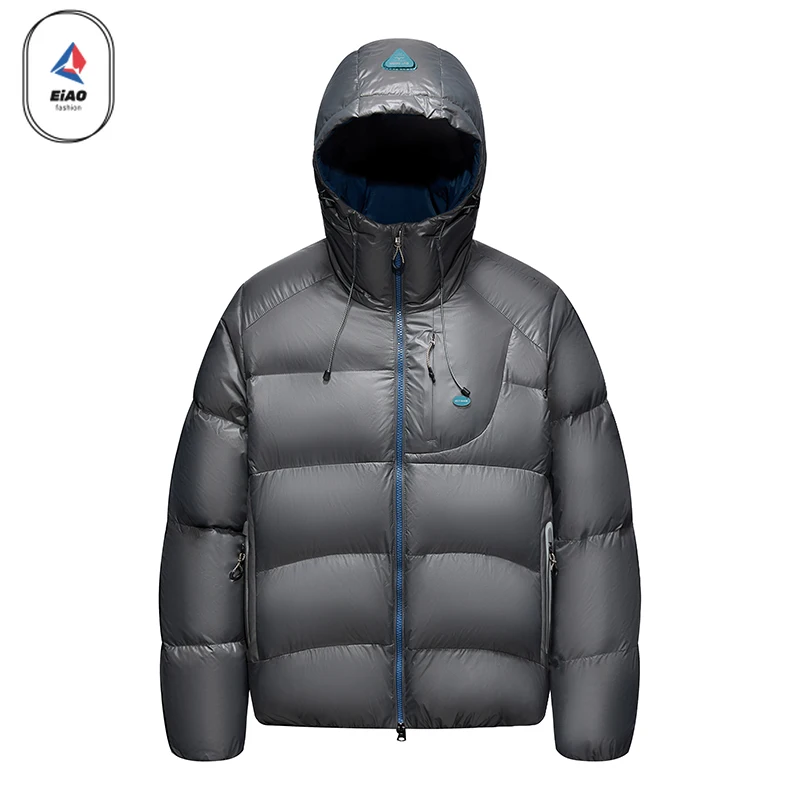 EIAO High Luxury Down Jacket Men Women Winter 2025 Travel Portable Lightweight White Duck Down Coat Snow Warm Short Soft Puffer