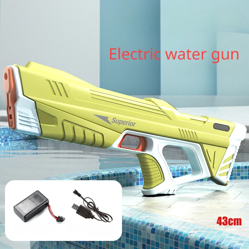 Hot Burst Electric Water Gun Kids Outdoor Summer Auto Water Sucking Strong  Power