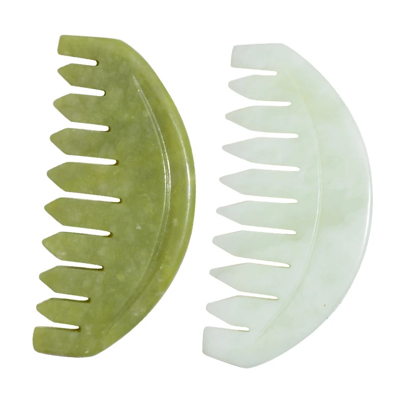 1PC Jade Comb Ten-tooth Comb Massage Scalp Massage Brush Wide Toothed Hair Care Tool