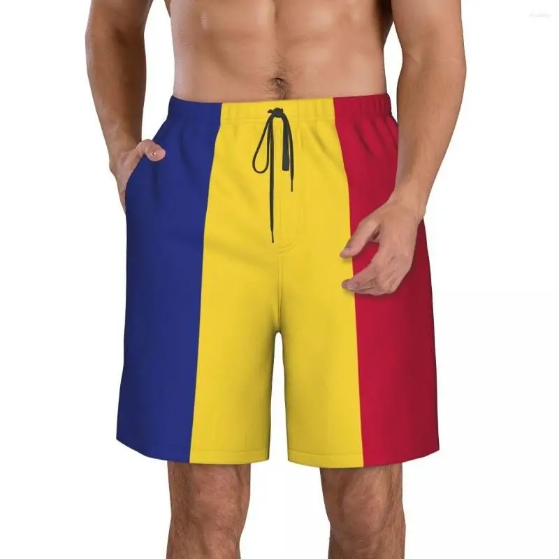 3D Romania Flag Graphic Beach Shorts Pants Men Romanian Emblem Board Shorts Swimsuit Summer Hawaiian Swim Trunks Surf Ice Shorts 4
