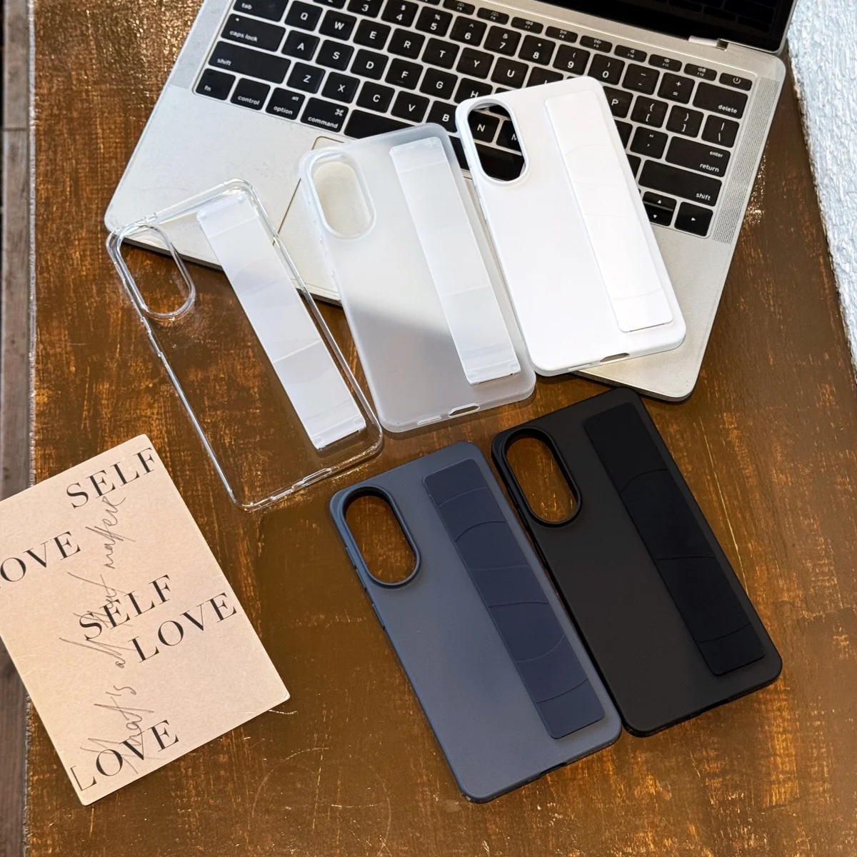 Luxury Silicone Wrist Strap Grip Phone Case - Business Hard Back Bumper Protector