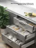 Drawer Tableware Box Expandable Kitchen Utensil Tray 5Compartments Forks Knives Storage Drawer Organizer Divider Container 6