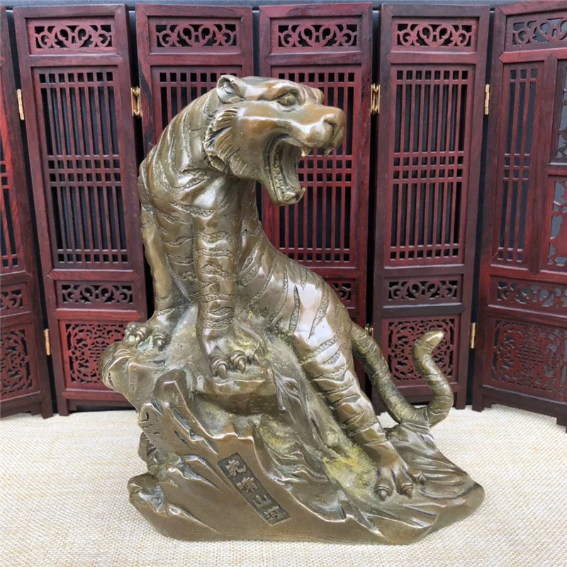 

Украшения Guyunzhai, латунная подъемная Гора, двенадцать знаков зодиака, тигр, фиолетовая бронза, поделки, домашняя одежда