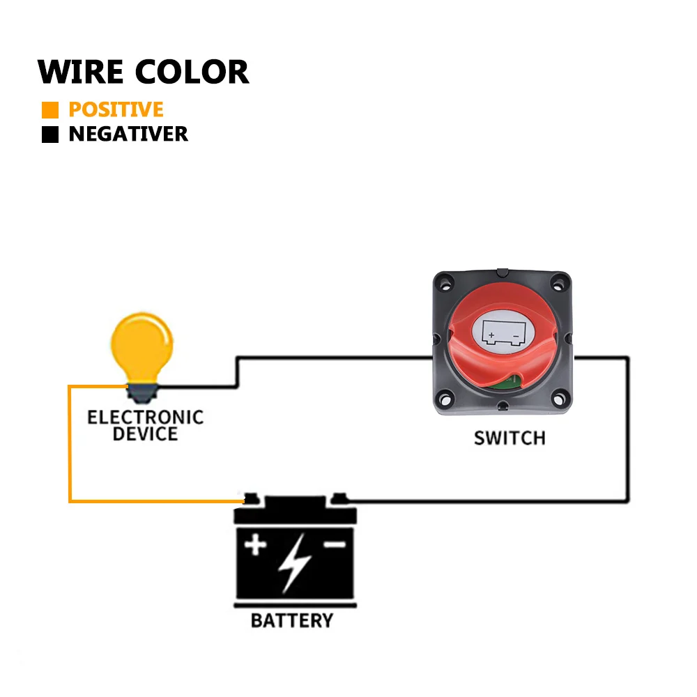 Sélecteur de batterie à clé 12V 300a, isolateur de déconnexion