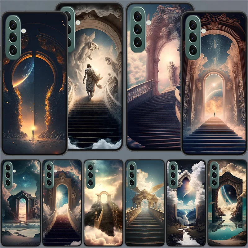 삼성 갤럭시 휴대폰 케이스, 천상의 왕국 문, A54, A34, A24, A14, A04, A04S, A12, A22, A32, A52S, A72, A53 용 