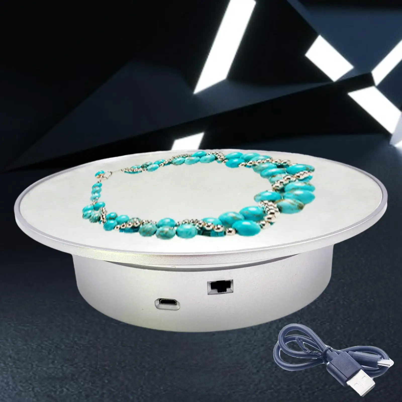 7.8 360 Degree Mirror Rotating Display Stand Turntable for Shop