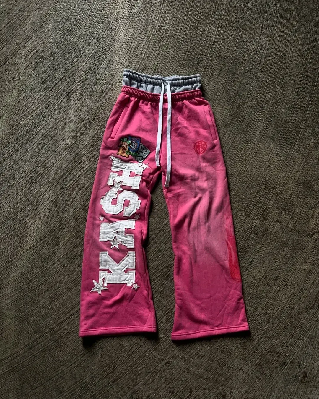 Vibe Style Letter Embroidery Design Pants American Hip-hop Streetwear Straight Sweatpants Men Loose Casual Full Length Trousers 2