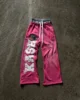 Vibe Style Letter Embroidery Design Pants American Hip-hop Streetwear Straight Sweatpants Men Loose Casual Full Length Trousers 2