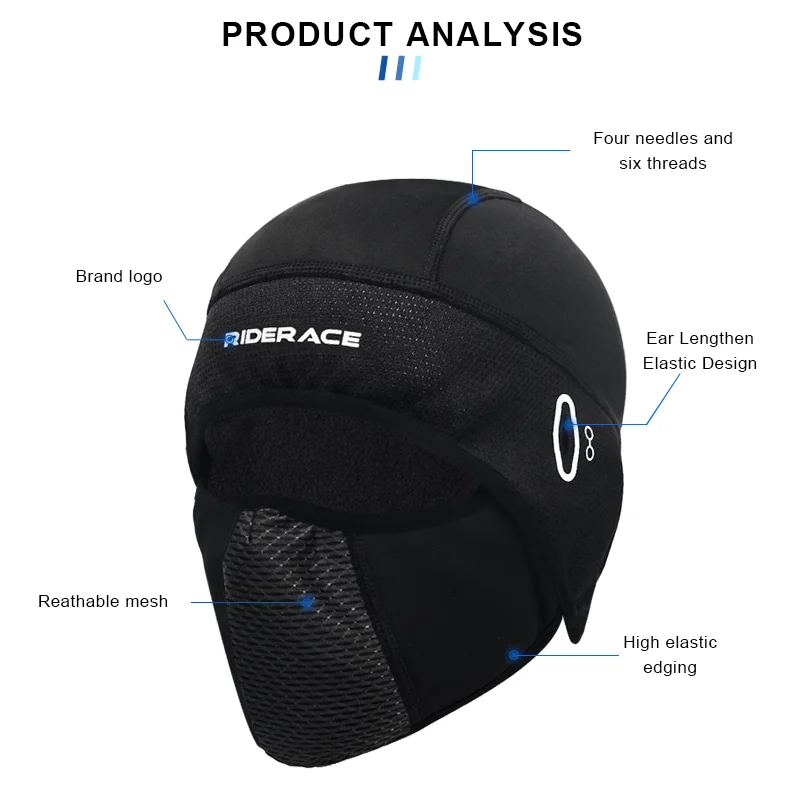 Cycling Face Mask With Glasses Hole Sun Protection Windproof Dustproof Balaclava Bike Full Face Cap Fleece Thermal Helmet Liner 2