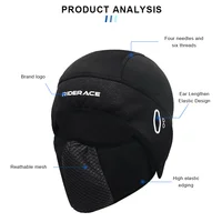 Cycling Face Mask With Glasses Hole Sun Protection Windproof Dustproof Balaclava Bike Full Face Cap Fleece Thermal Helmet Liner 2