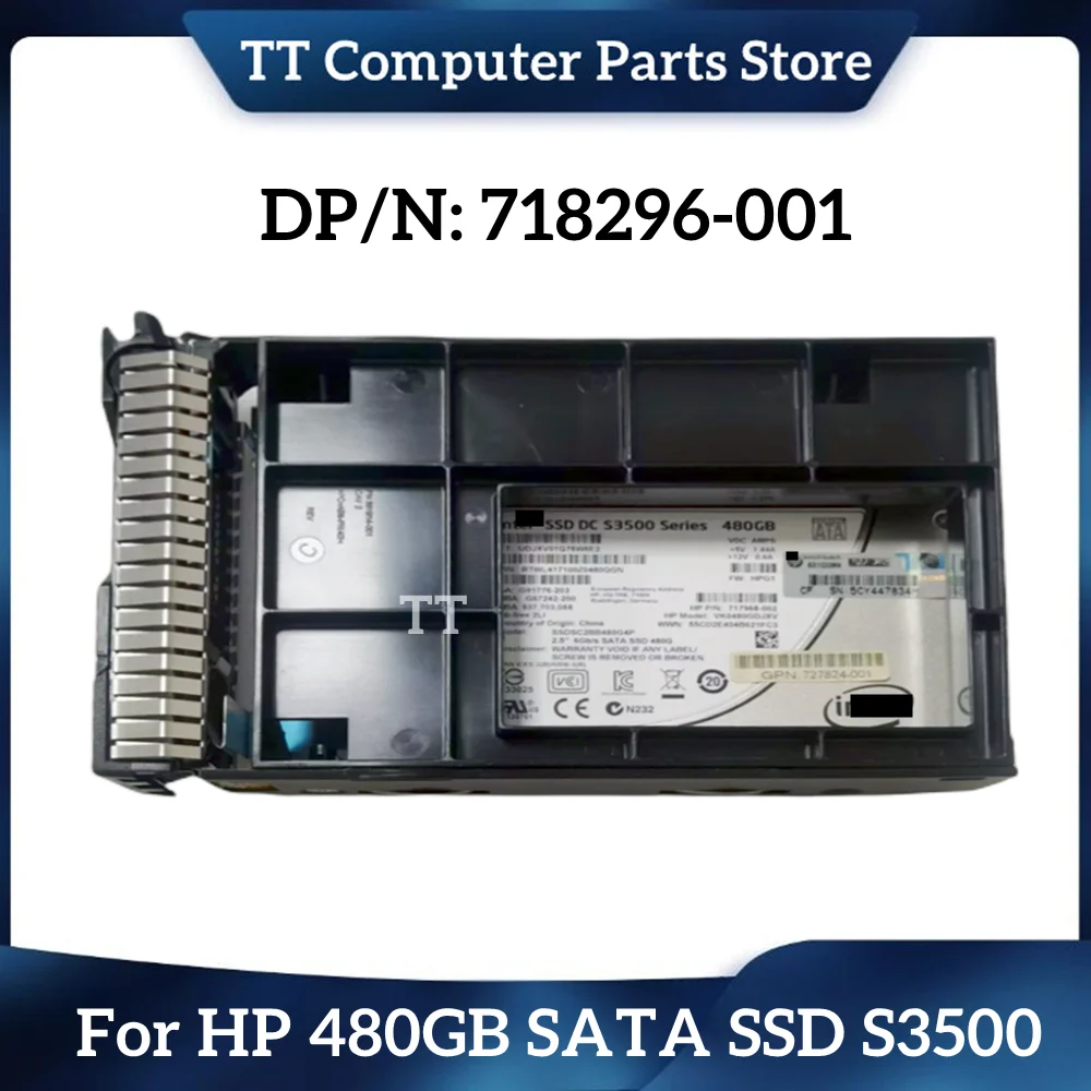 Tt Per Hp 480Gb Sata Ssd S3500 Da 2.5 A 3.5 Ssd 718296-001 Fast Ship