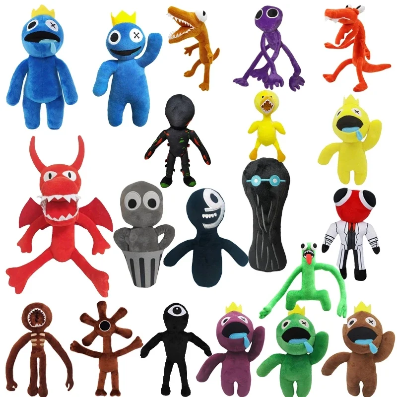 Cartoon Roblox Rainbow Friends Doors Horror Plush Toys Stuffed Animals  Figure Doll For Kids Boys Girls Xmas Gifts_c