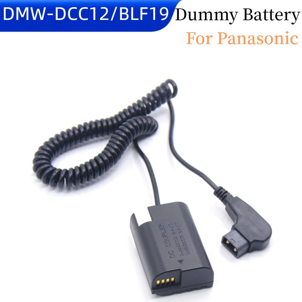 

D-Tap to DC Coupler DCC12 with Spring Cable for Lumix DMC-GH3 GH4 GH5 GH6L DC-S5K G9 Camera DMW-BLF19 Dummy Battery Full Decoded