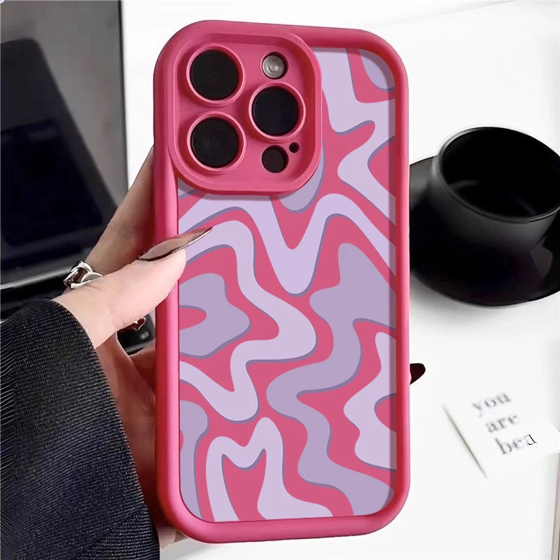 Striped Silicone Shockproof Candy Color Phone Case