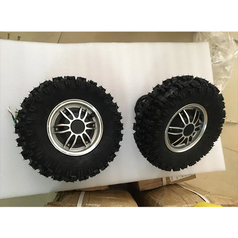 2pcs DC Brushless 10" 13" Single Shaft 24V/36V/48V 250W-1000W Electric Hub Motor with Tire Fast Speed High-performance Hub Motor