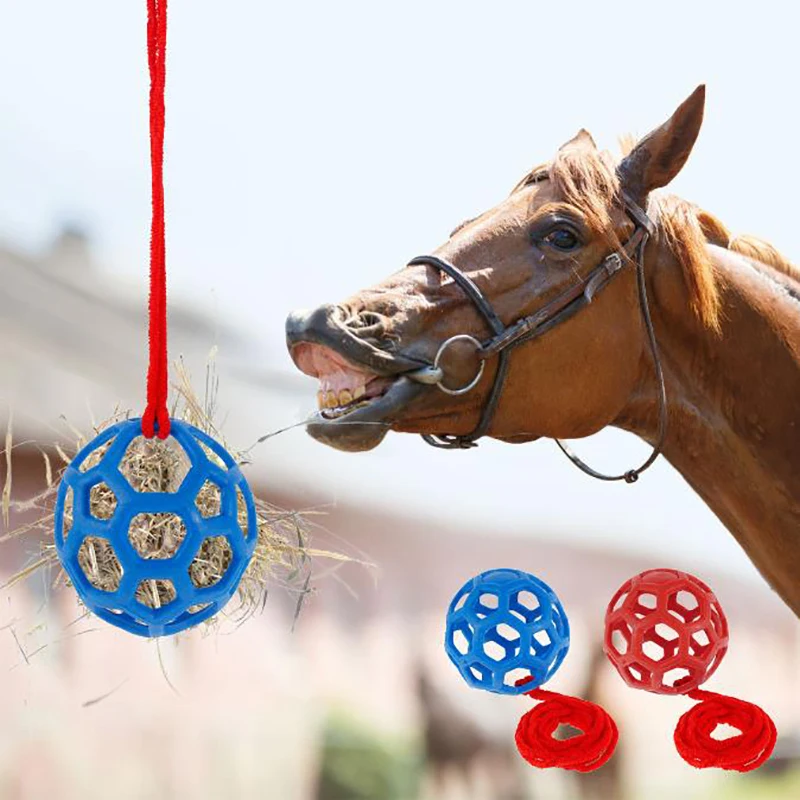 

1PCS Feed The Polo Horse Treat Ball Hay Feeder Toy Ball Hanging Feeding Toy for Horse Horse Goat Sheep Relieve Stress
