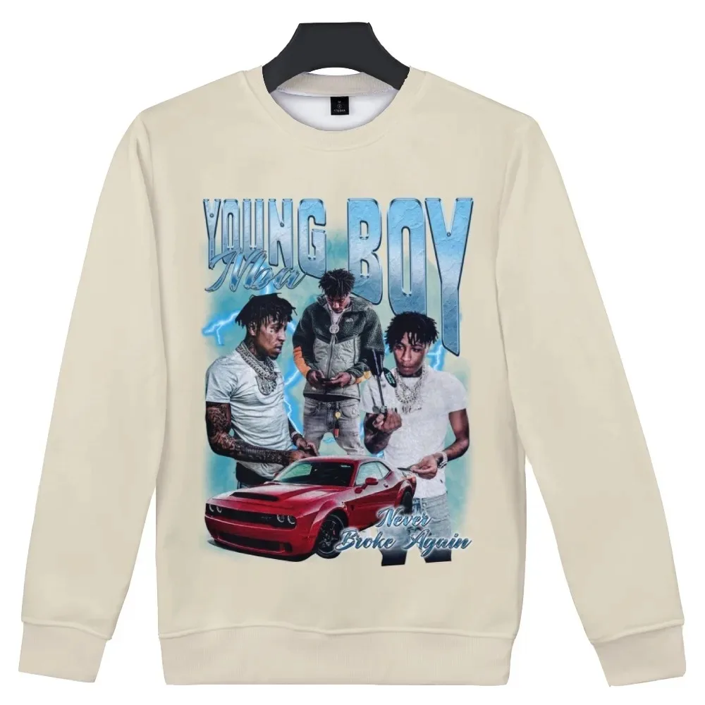 

Youngboy Never Broke Again Merch Sweatshirt 3D Crewneck Long Sleeve Women Men's Outwear 2022 Youthful Rapper Clothes Plus Size