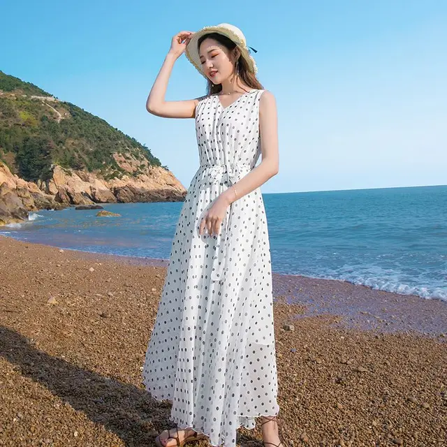 2023 verão moda com decote em v vestido sexy dot feminino férias