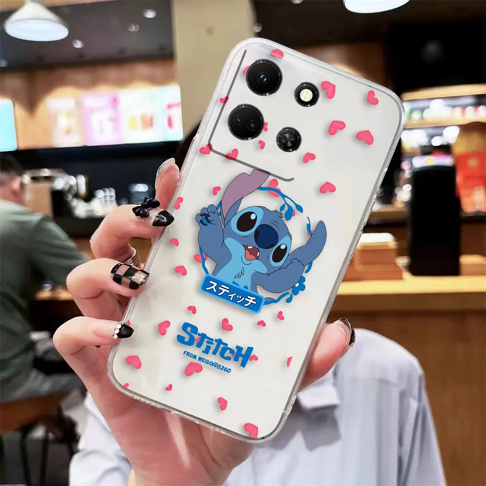 thumbnail image 1 of Clear Phone Case For Infinix NOTE 10 11 12 30 30i SMART 5 6 7 ZERO CAMON 19 20 PRO Case Funda Shell Lilo & Stitch Cartoon Anime, 1 of 5