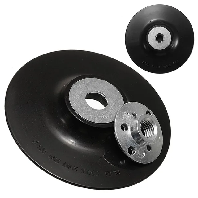 10-Pack Of 4-1/2" Resin Fiber Backing Pads With Lock Nut - 5/8"-11 Arbor For Angle Grinders