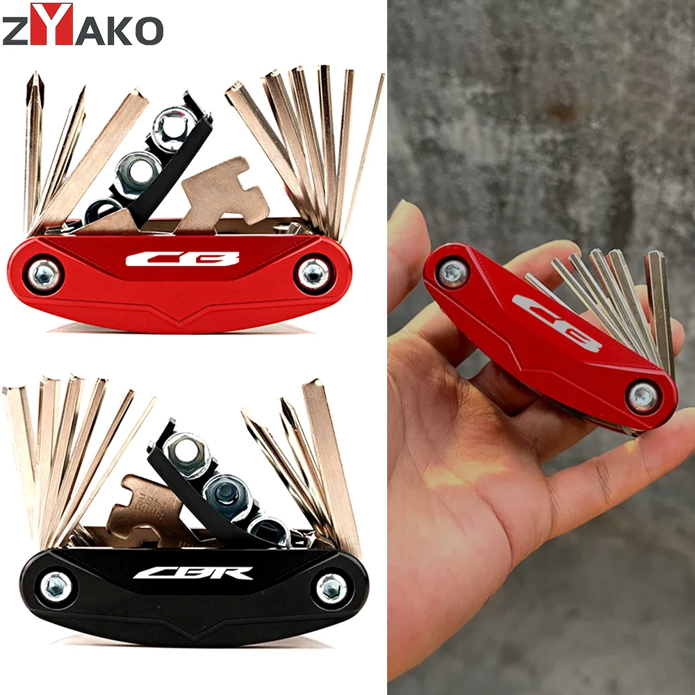

Motorcycle CNC Multi Tool Repair Screw Driver Set For Honda CBR 600RR CBR1000RR CB500X CB500F CB650R CBR650R CB1100 CBR 900RR