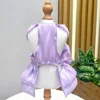 Fashion Sphynx Cat Full Dress with Bow Sweet Pet Wedding Dresses Clothes for Cats Gotas Kitten Skirt mascotas Costume vestidos 5