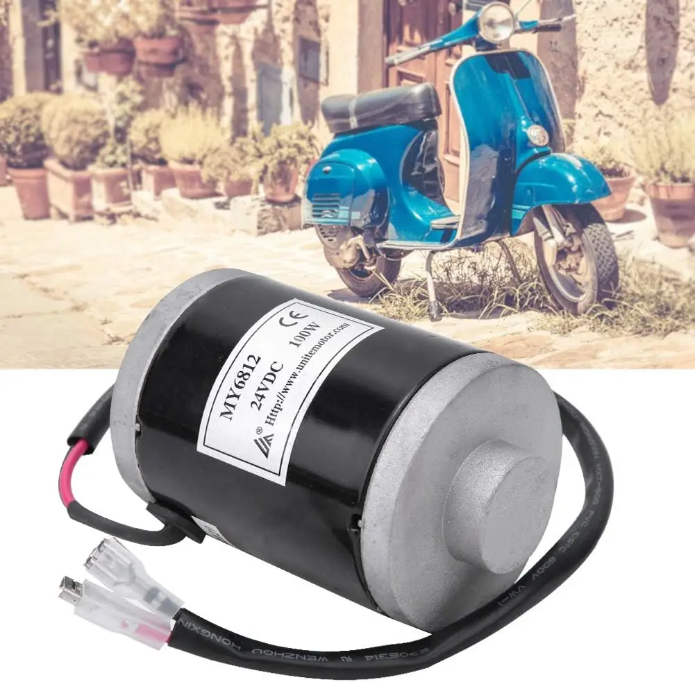 스프로킷 포함 고속 모터, 스쿠터 소형 브러시 모터, MY6812 DC 150W, 120W, 100W, 12V, 24V