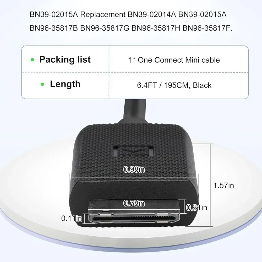 5* NEW BN39-02015A One Connect Mini Cable 2M is for UN65JU7500FXZA UN65JS850DFXZA UN55JU7500FXZA UN60JU7100FXZA